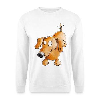 Joyeux teckel I Teckel I Chien - Sweat-shirt Unisexe - blanc - Devant