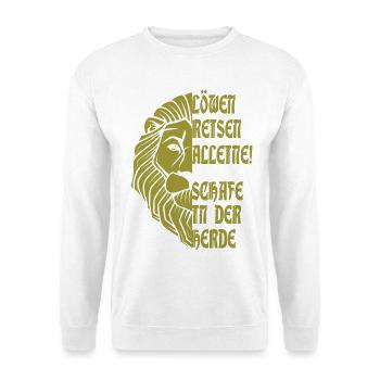 Löwen Reisen Alleine ! - Unisex Pullover - Weiß - Vorne