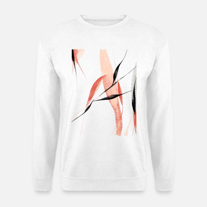 Abstract willow branches - Unisex Sweatshirt - white