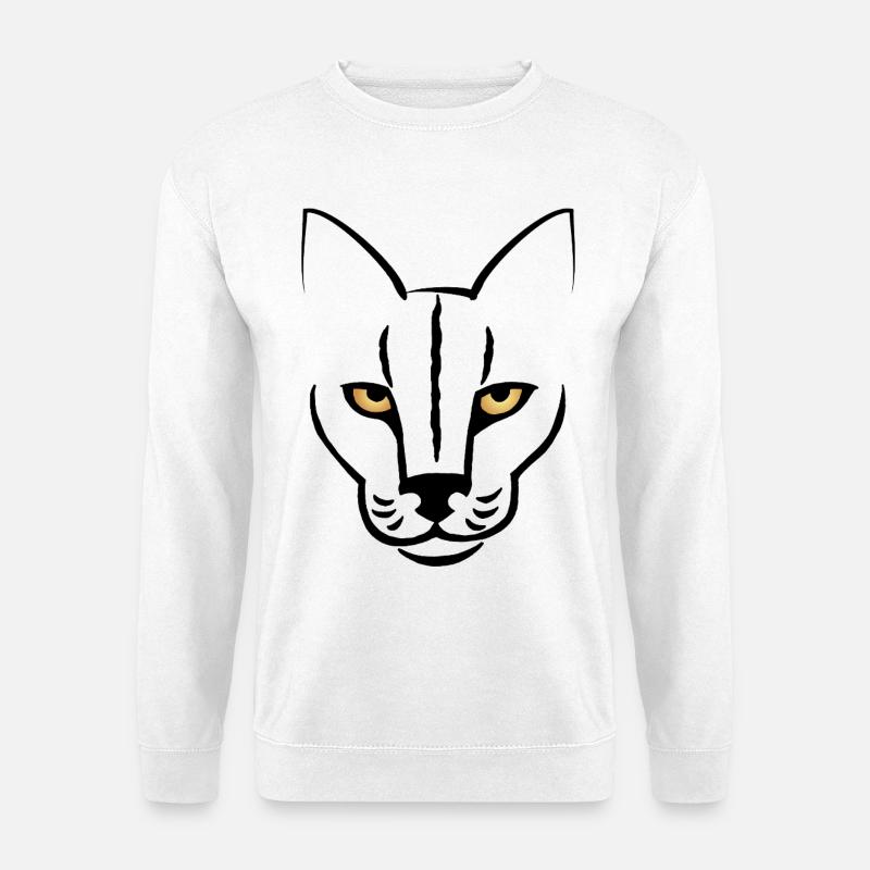 Der Blick der Katze - Unisex Pullover - Weiß