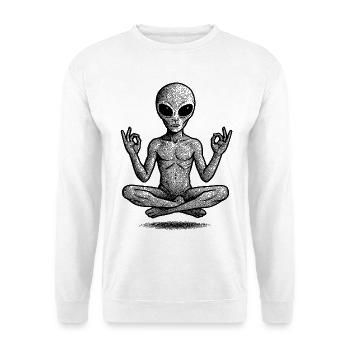 Conception abstraite géométrique au trait - Sweat-shirt Unisexe - blanc - Devant