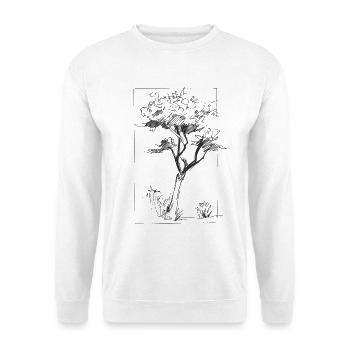 Tree sketch - Unisex Pullover - Weiß - Vorne