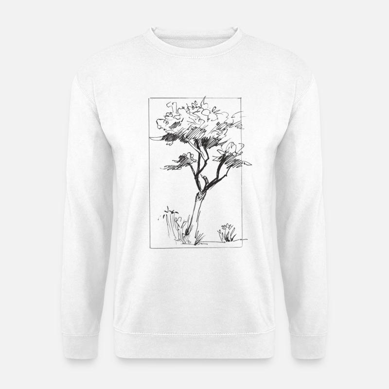 Tree sketch - Unisex Sweatshirt - white