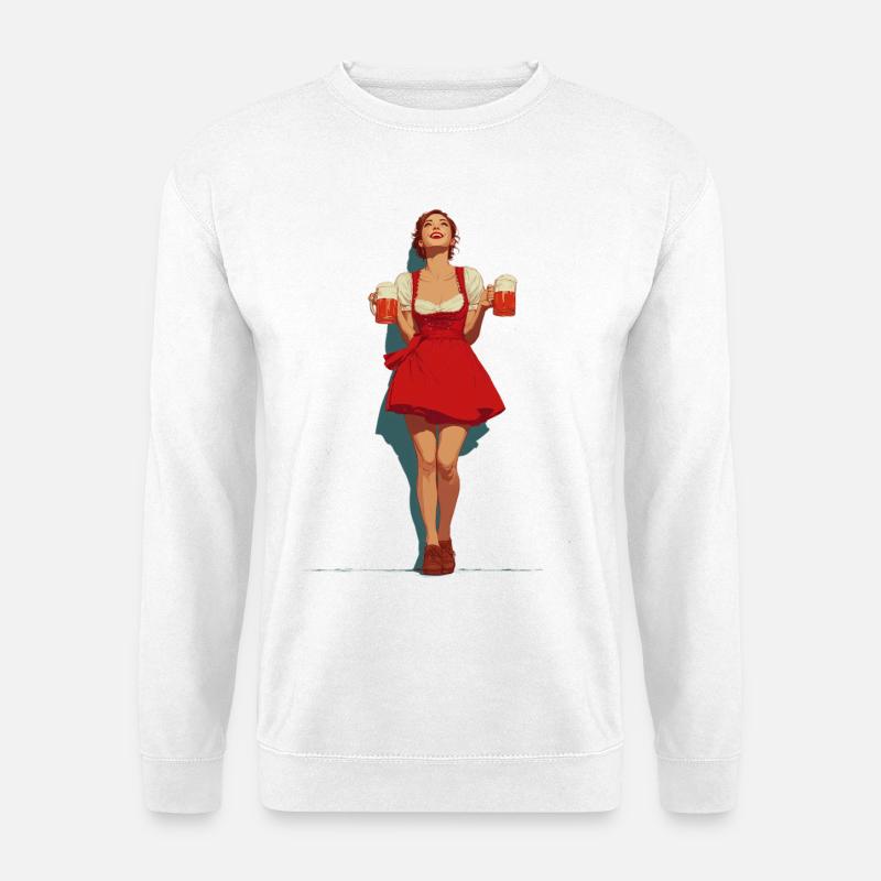 Biermädl - Unisex Pullover - Weiß
