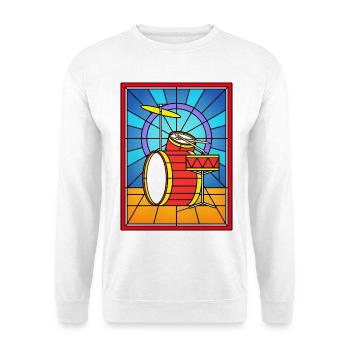 Stained Glass Drum Kit - Unisex Sweatshirt - white - Front
