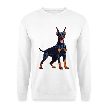 Strong Doberman – Expressive Dobie Design - Unisex Sweatshirt - white - Front