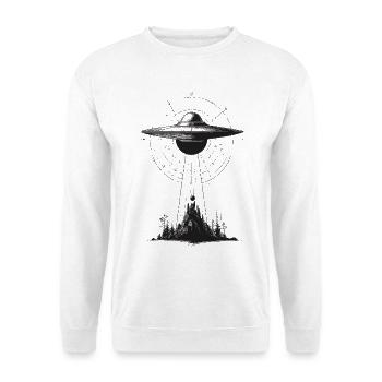 UAP-Landung über Wald - Unisex Pullover - Weiß - Vorne