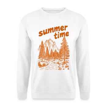 Sommerzeit Natursilhouette - Unisex Pullover - Weiß - Vorne