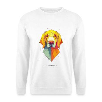 Geometric Dog Portrait - Unisex Sweatshirt - white - Front