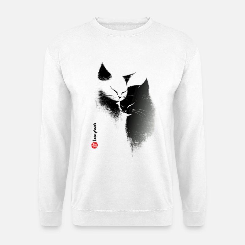 Katzenliebe - Unisex Pullover - Weiß