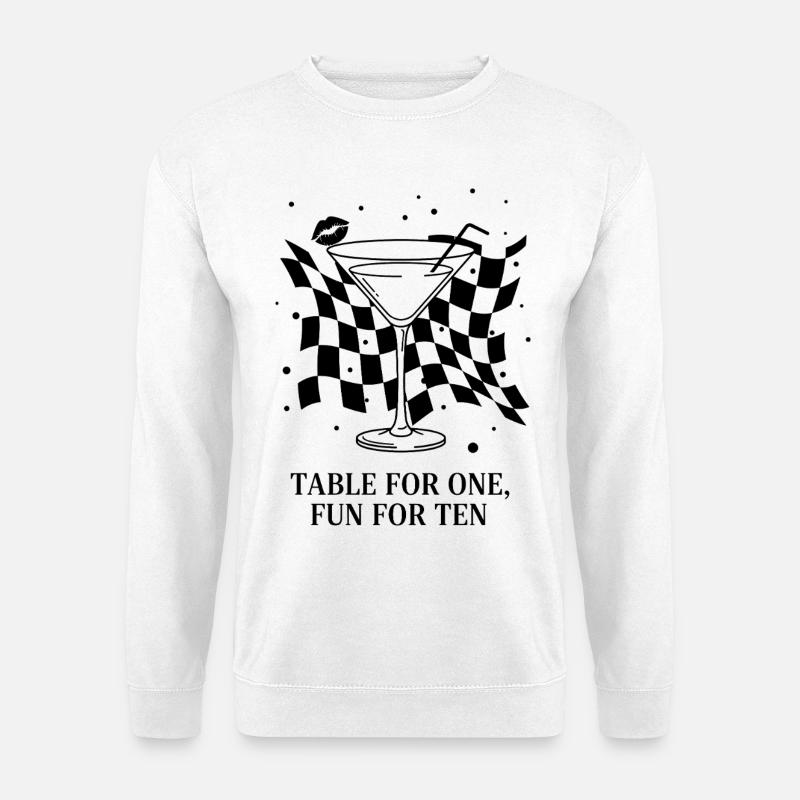 Table For One Martini Party - Unisex Pullover - Weiß