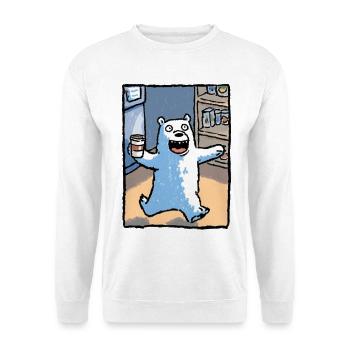 Coffee bear in the shop - Unisex Sweatshirt - white - Front