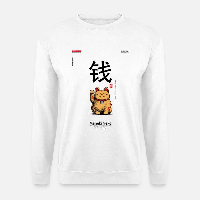 Maneki-Neko - Unisex Sweatshirt - white