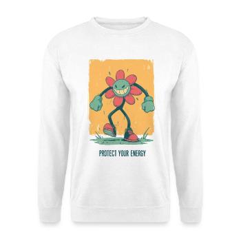 Energy Protect Flower Motif - Unisex Sweatshirt - white - Front