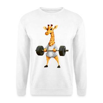 Sport de la girafe - Sweat-shirt Unisexe - blanc - Devant
