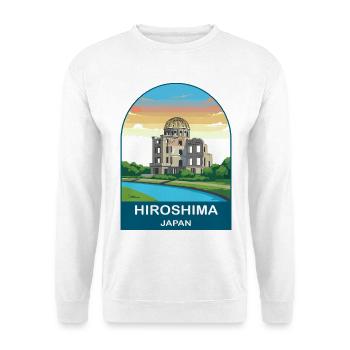 Hiroshima Japan Vintage Travel Poster Art - Unisex Sweatshirt - white - Front