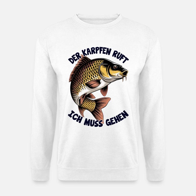 Karpfen Angeln - Unisex Pullover - Weiß