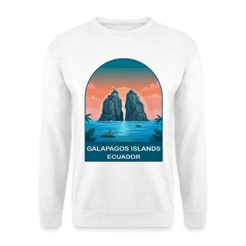 Affiche de voyage vintage des îles Galápagos en Équateur - Sweat-shirt Unisexe - blanc - Devant