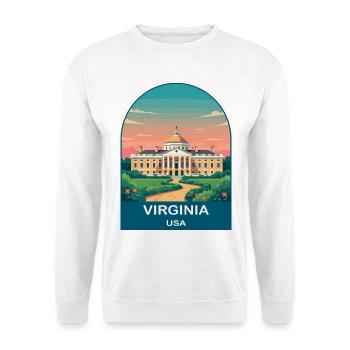 Art d’affiches de voyage vintage Virginia USA - Sweat-shirt Unisexe - blanc - Devant
