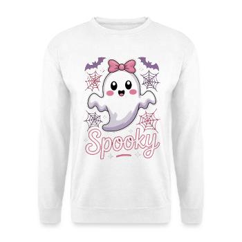 Fantôme effrayant d’Halloween - Sweat-shirt Unisexe - blanc - Devant