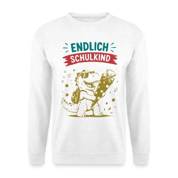 Endlich Schulkind 2026 - Unisex Pullover - Weiß - Vorne