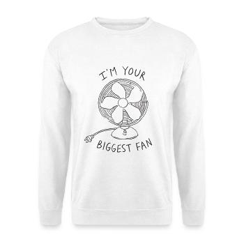 Dein Größter Fan - Unisex Pullover - Weiß - Vorne - Alina (178cm) & Michal (187cm)