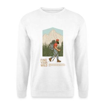 Find your wild - Unisex Pullover - Weiß - Vorne - Alina (178cm) & Michal (187cm)