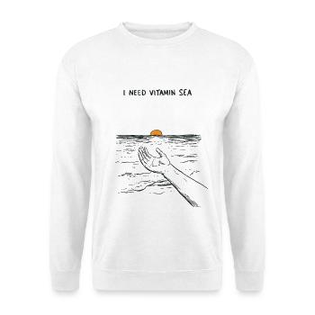 Vitamine sea - Unisex Pullover - Weiß - Vorne - Alina (178cm) & Michal (187cm)