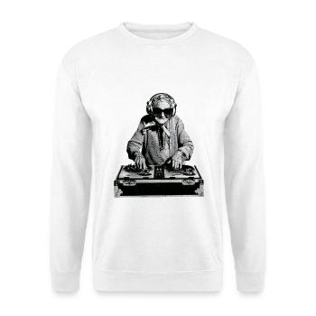 DJ Oma - Unisex Pullover - Weiß - Vorne - Alina (178cm) & Michal (187cm)