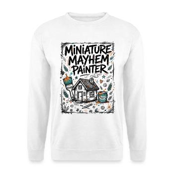 Miniaturen bemalen – Miniature Mayhem Painter - Unisex Pullover - Weiß - Vorne - Alina (178cm) & Michal (187cm)