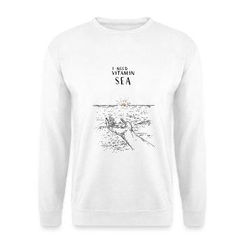 Vitamin Sea - Unisex Pullover - Weiß - Vorne - Alina (178cm) & Michal (187cm)