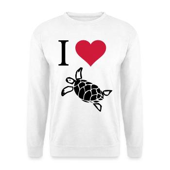 J'adore les tortues - Sweat-shirt Unisexe - blanc - Devant