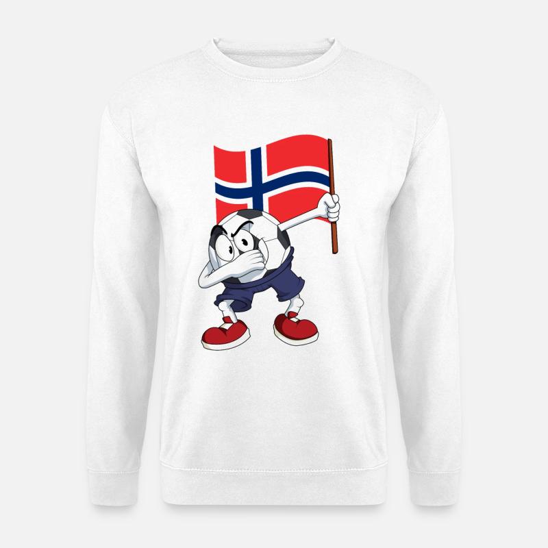 Norwegen Dabbing Fussball - Unisex Pullover - Weiß