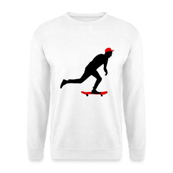 Skateboarding - Sweat-shirt Unisexe - blanc - Devant