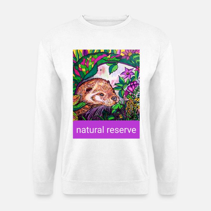 EG Tiere I Naturschutz I Otter - Unisex Pullover - Weiß