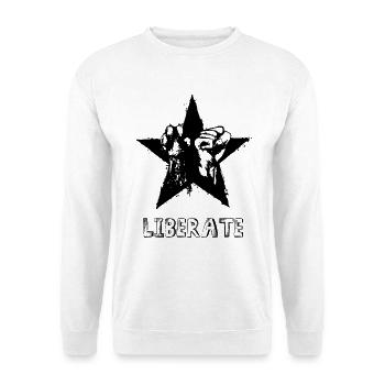 LIBERATE Hoodie & T-Shirt – Freiheit, Rebellion &  - Unisex Pullover - Weiß - Vorne