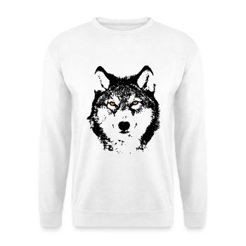 Goldene Augen im Schatten - Unisex Pullover - Weiß - Vorne