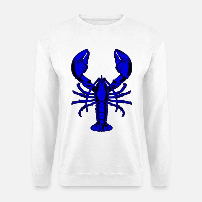 Blauer Hummer - Unisex Pullover - Weiß