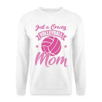 Drôle de maman de volleyball - Sweat-shirt Unisexe - blanc - Devant