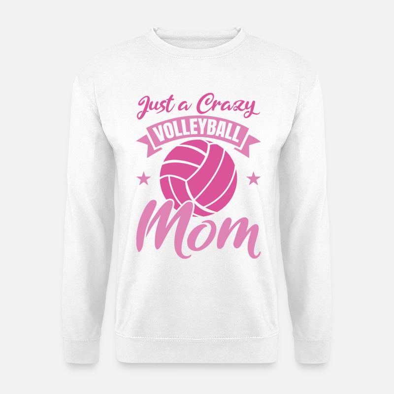 Lustige Volleyball Mama - Unisex Pullover - Weiß