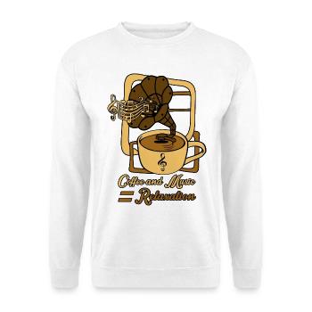 Coffee and music is relaxation - Unisex Sweatshirt - white - Front