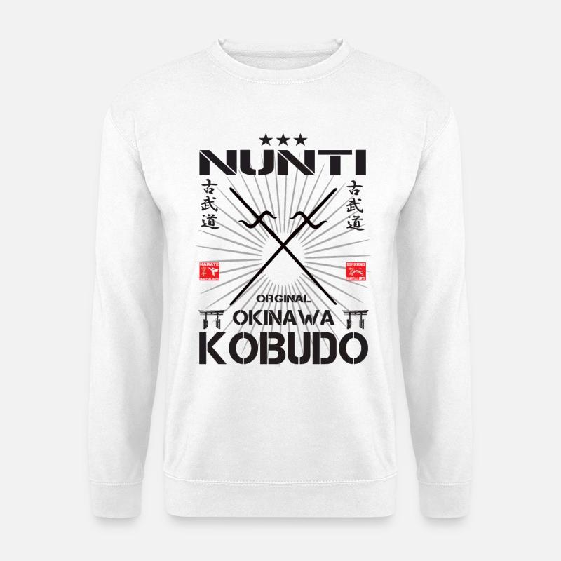 Nunti Okinawa Kobudo Design - Unisex Pullover - Weiß