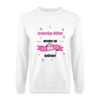 Oma - großartige Mutter - Unisex Pullover - Weiß - Vorne
