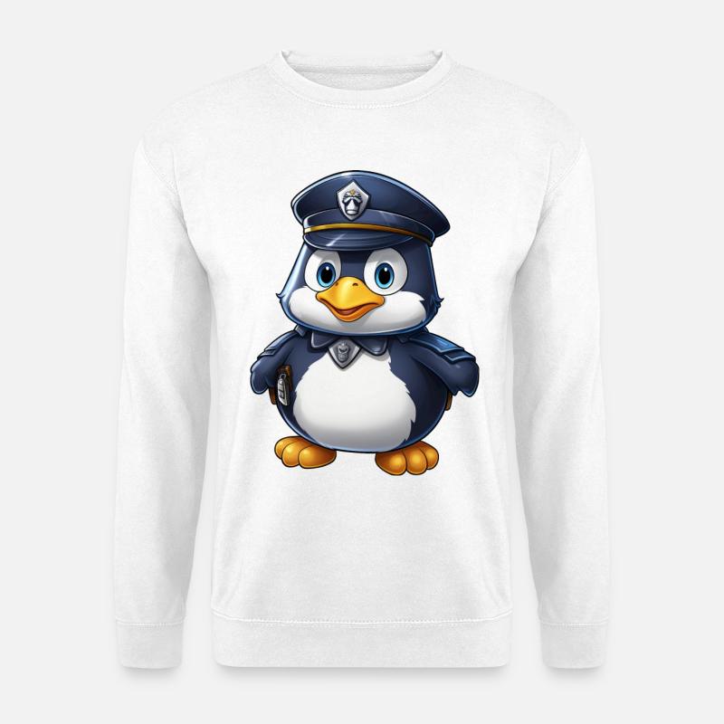 Penguin Policeman - Unisex Sweatshirt - white