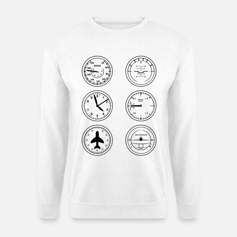 Flight Instruments - Unisex Sweatshirt - white