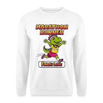 T-Rex Marathonien - Sweat-shirt Unisexe - blanc - Devant