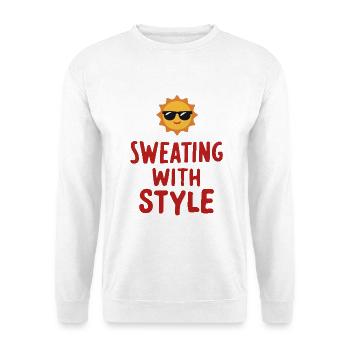 Sweating with Style - Unisex Pullover - Weiß - Vorne