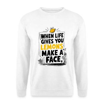 Make a Face - Unisex Pullover - Weiß - Vorne