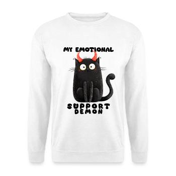 Emotionaler Support-Dämon – Lustige Katzen Edition - Unisex Pullover - Weiß - Vorne