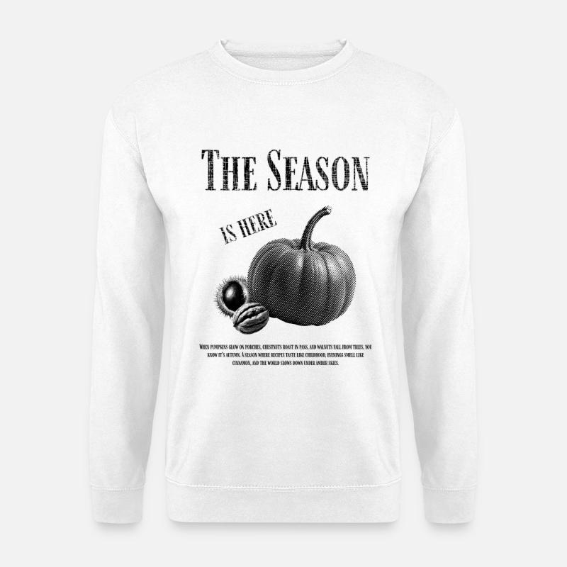 Herbstliches Kürbisdesign mit Früchten - Unisex Pullover - Weiß